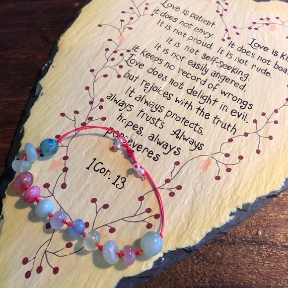 Adjustable Beaded Gemstone Bracelet - Picture 2 of 5